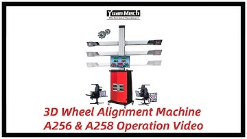 3D Wheel Alignment Machine A256 & A258 Operation Video