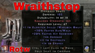 D2R Unique Items - Wraithstep (Mirrored Boots)