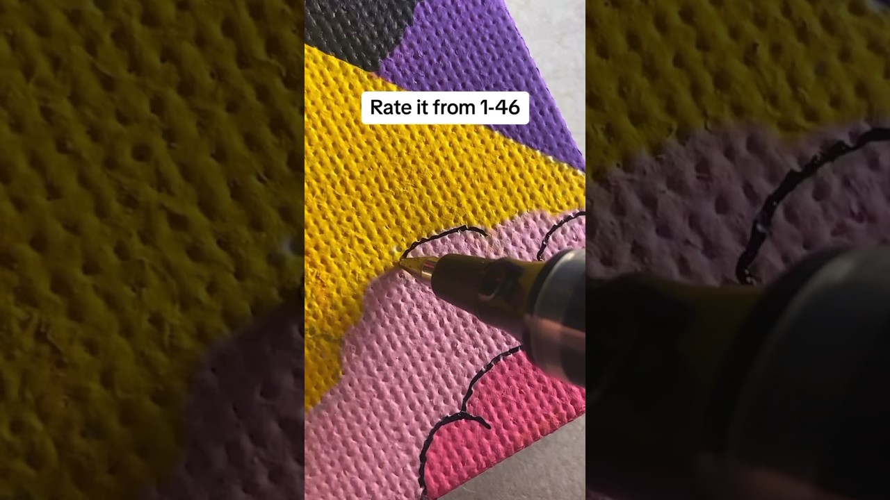 Customising mini Canvas with Posca markers (satisfying)  