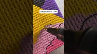 Customising mini Canvas with Posca markers (satisfying)  #shorts