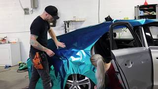 How-To Chrome Quarter Panel Vinyl Wrap - With the details