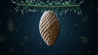 Christmas frosted pinecone teal 4k Visual Loop | Python + Taichi CUDA | 60 FPS Update