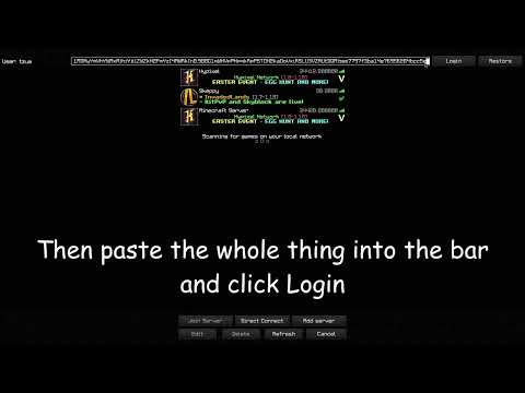 ?Demonstration of Minecraft Session ID Login Mod?