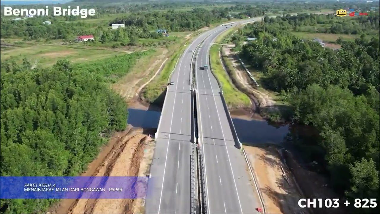 Kemajuan terkini Lebuhraya Pan Borneo Sabah Pakej Kerja 4