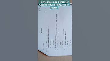 Polytechnic EE 2nd Semester Applied Physics II Question Paper 2023 #plz_subscribe_my_channel