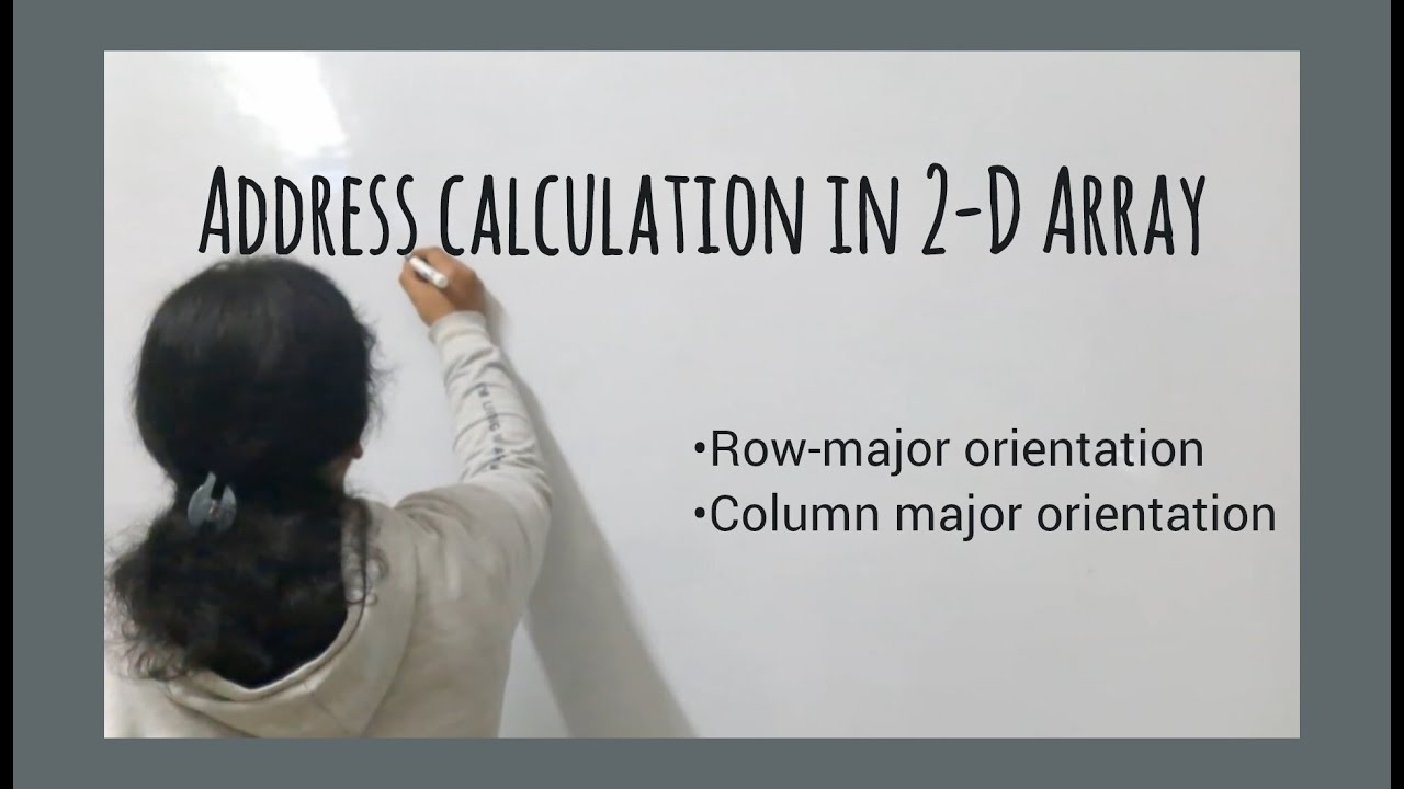 Address calculation in 2D array - YouTube