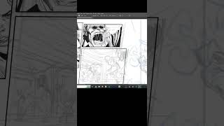 Entintado  de página de cómic 8   #aprendiendoadibujar #dibujo #comic #sketch #tutoriales