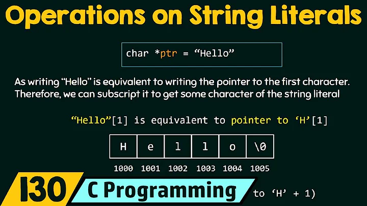 Performing Operations on String Literals