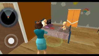 Baby Virtual mother 3d family  twins  gameplay screenshot 2