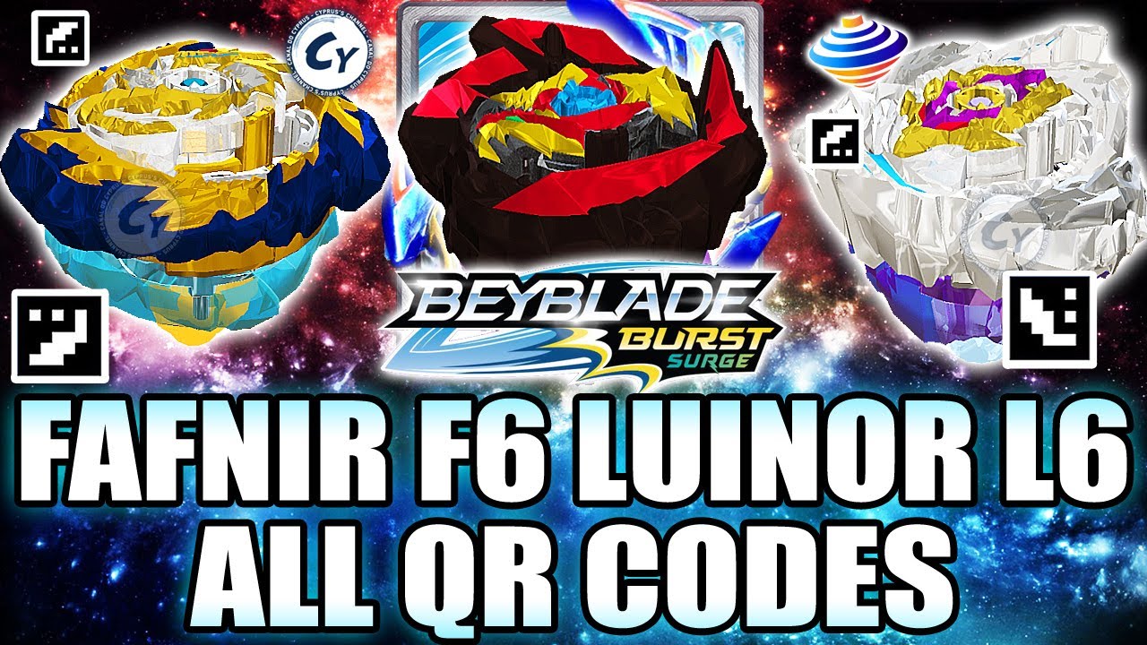 QR CODE DE TODOS OS FAFNIR BEYBLADE BURST APP 