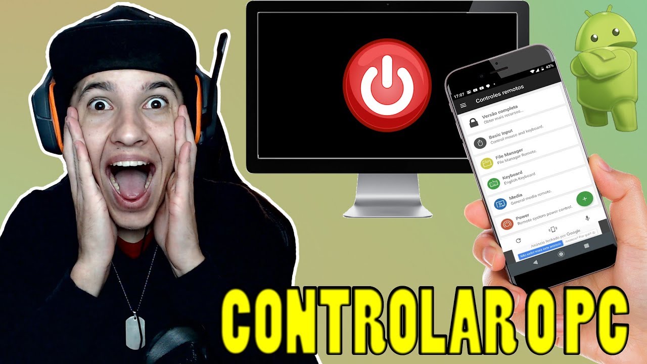 Como CONTROLAR E DESLIGAR O Computador Pelo Celular YouTube