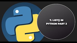 7. List in python part 2 hindi