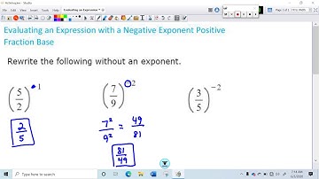 Evaluating an Expression with a Negative Exponent Positive Fraction Base