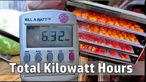 How much does it cost to run a dehydrator for 8 hours?