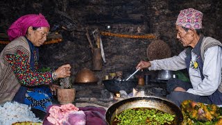 Daily Village Life Cooking | Pork Intestine, Heart &amp; Liver Traditional Village Recipe