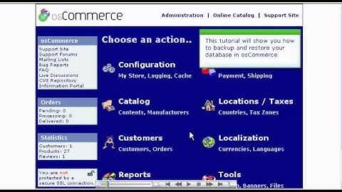 How to Backup and Restore your DataBase in osCommerce - Host Department LLC
