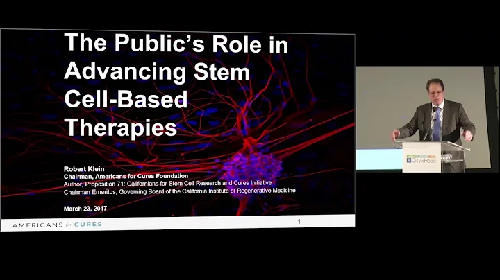 #CIRMSymposium: Keynote Address III - Robert Klein