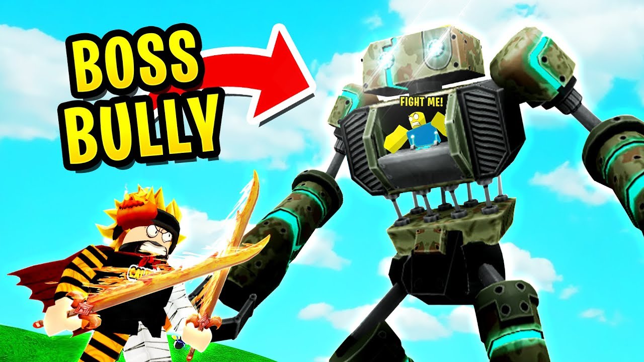 Using Best Weapon Costume To Fight The Boss Bully In Roblox Halloween Simulator He Gave Me This Youtube - roblox dominus boss battle