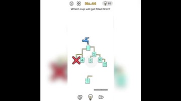 which Cup will get Filled First? Brain Out Level 44 #Short