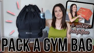 START SOMEWHERE: Pack My Gym Bag With Me | feat. fabfitfun