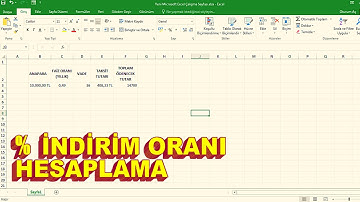 EXCEL -  İNDİRİM ORANI NASIL HESAPLANIR YÜZDE HESAPLAMA İŞLEMİ 09/06/2020