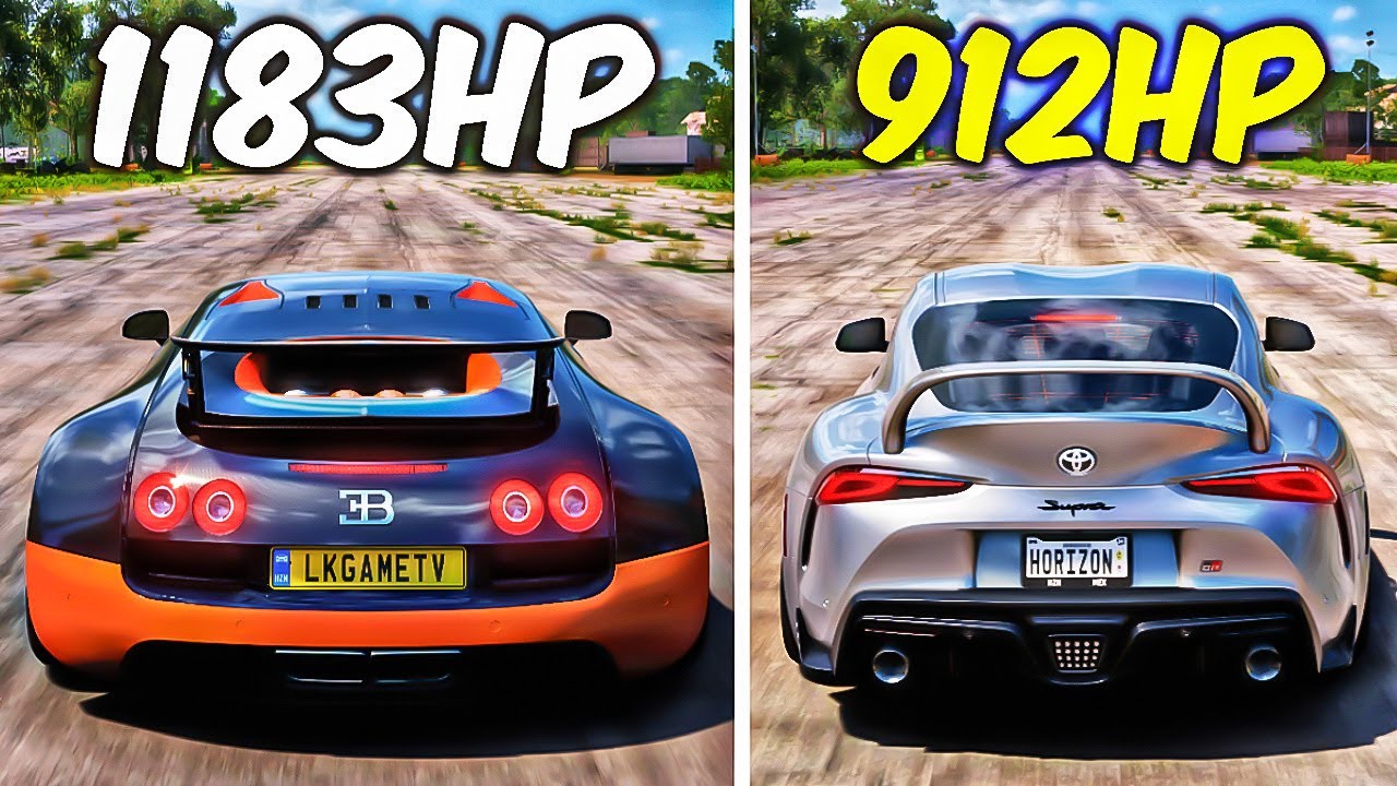 FH5 DRAG RACE! BUGATTI VEYRON Vs TOYOTA GR SUPRA