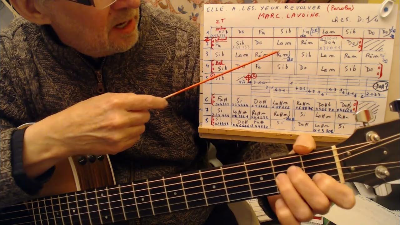 ELLE A LES YEUX REVOLVER DE MARC LAVOINE // ACCORDS GUITARE /QSQS 1