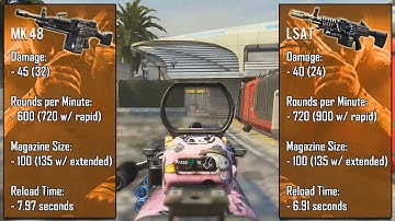 Black Ops 2 Multiplayer Weapon Analysis - MK48 VS LSAT Light Machine Gun Showdown!