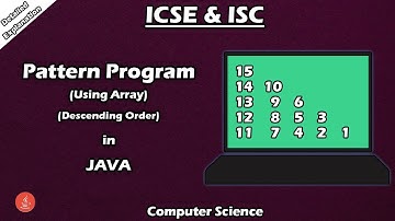 Pattern Program using 2D Array | For ISC | Easy program | BluejCode