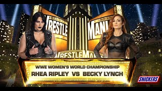 WWE 2K24 WRESTLEMANIA XL RHEA RIPLEY VS BECKY LYNCH WWE WOMEN'S WORLD CHAMPIONSHIP MATCH