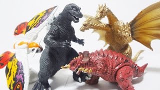 大怪獣総攻撃 Hgシリーズ ゴジラ バラゴン モスラ キングギドラ Godzilla Baragon Mothra King Ghidorah Youtube