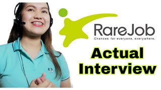 RAREJOB ACTUAL INTERVIEW | DEMO LESSON