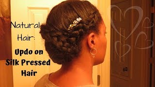 Natural hair: Silk Press Updo screenshot 4