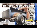 The 35 Ford truck gets a box!!