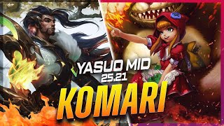Komari - Yasuo vs Annie MID Patch 25.21 - Grandmaster Yasuo Gameplay