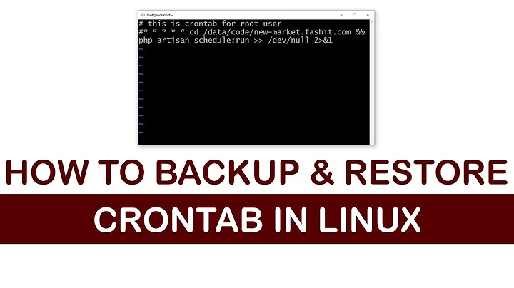 How to backup and restore Crontab in Linux