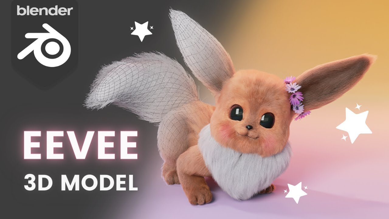 💗Create your own Eevee💗Pokemon 3d modeling