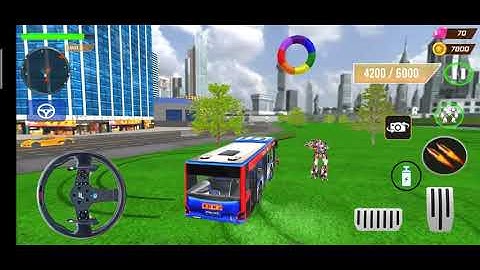 Bus Robot Transform Samulator GamePlay Part 2 (Irfan Gaming) No Commentry (Android GamePlay)