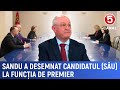Sandu a desemnat candidatul (său) la funcția de premier