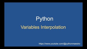 Python Interpolating Variables in String