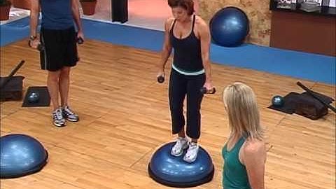 BOSU Biceps Curl - Standing on Dome