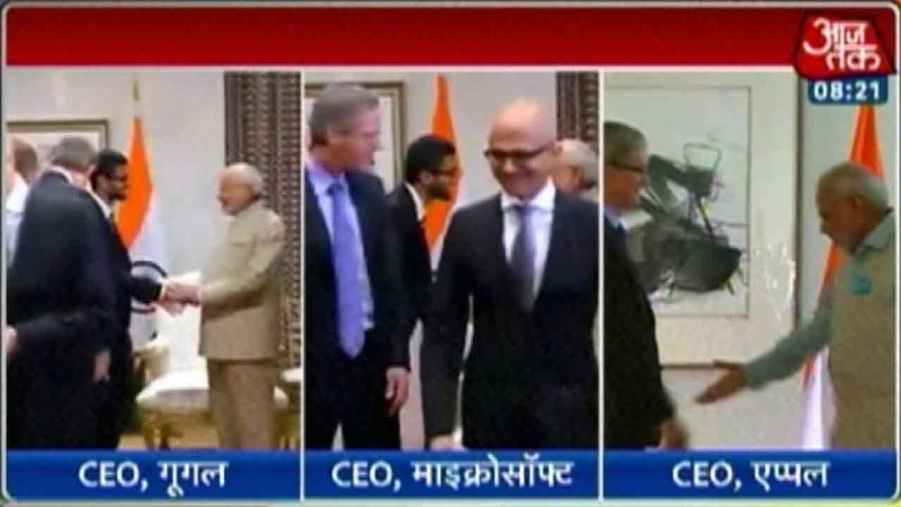 PM Modi Meets Tech Leaders In Silicon Valley