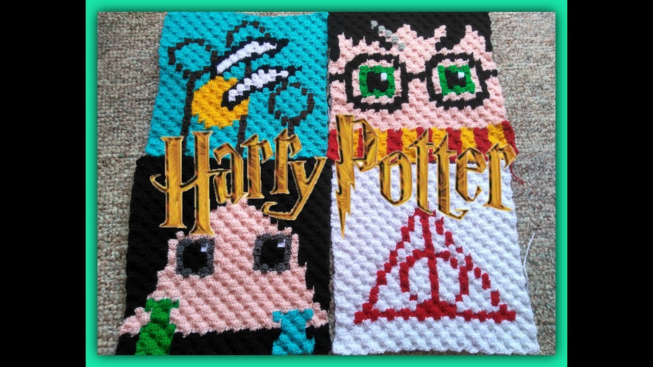 Manta de Harry Potter Hecha a Mano!!! (crochet c2c) Un video distinto