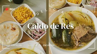 Caldo de carne de res con encurtido y torlillas🇳🇮✅🇨🇵 #comidatípica #comidafacil #comidasalvadoreña