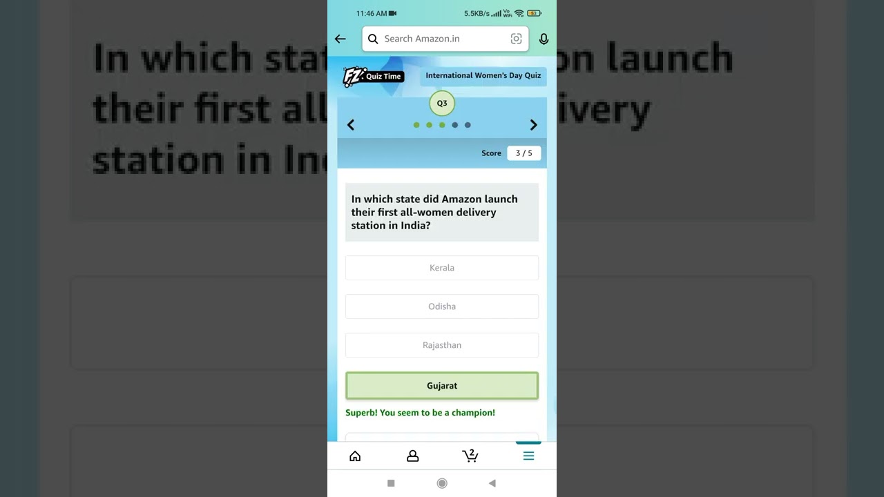 Amazon International Women’s Day Quiz Answers: Win ₹1,00,000