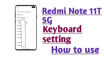 Redmi Note 11T 5G Keyboard setting How to use