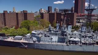 DJI MINI 2 USS LITTLE ROCK Flagship Cruiser Buffalo's Waterfront Naval & Military Park Drone Video4K screenshot 2