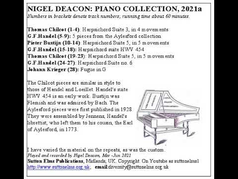 Piano Collection 2021 Part 2 played by Nigel Deacon2021