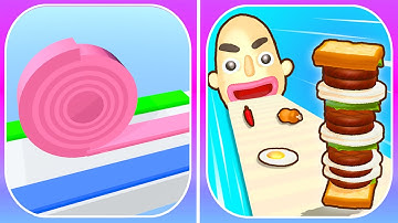 ✅ Sandwich Runner 🆚 Layers Roll - All Level Mobile Gameplay iOS,Android Walkthrough Pro Game H2IVKLZ