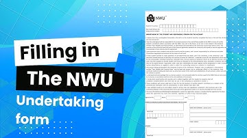 How to fill in the NWU undertaking form|| NWU|| YouTuber